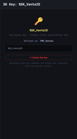 Panel de Propiedades de KEY