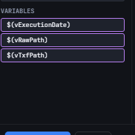 Variables en el Expression Builder